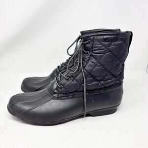 Sperry Black Quilted Rain & Snow Boots